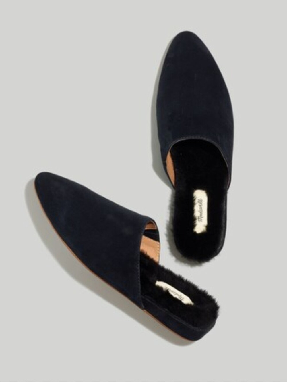 Madewell The Suede Kasey Mule in Faux Shearling Size 7